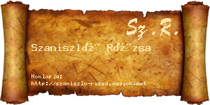 Szaniszló Rózsa névjegykártya